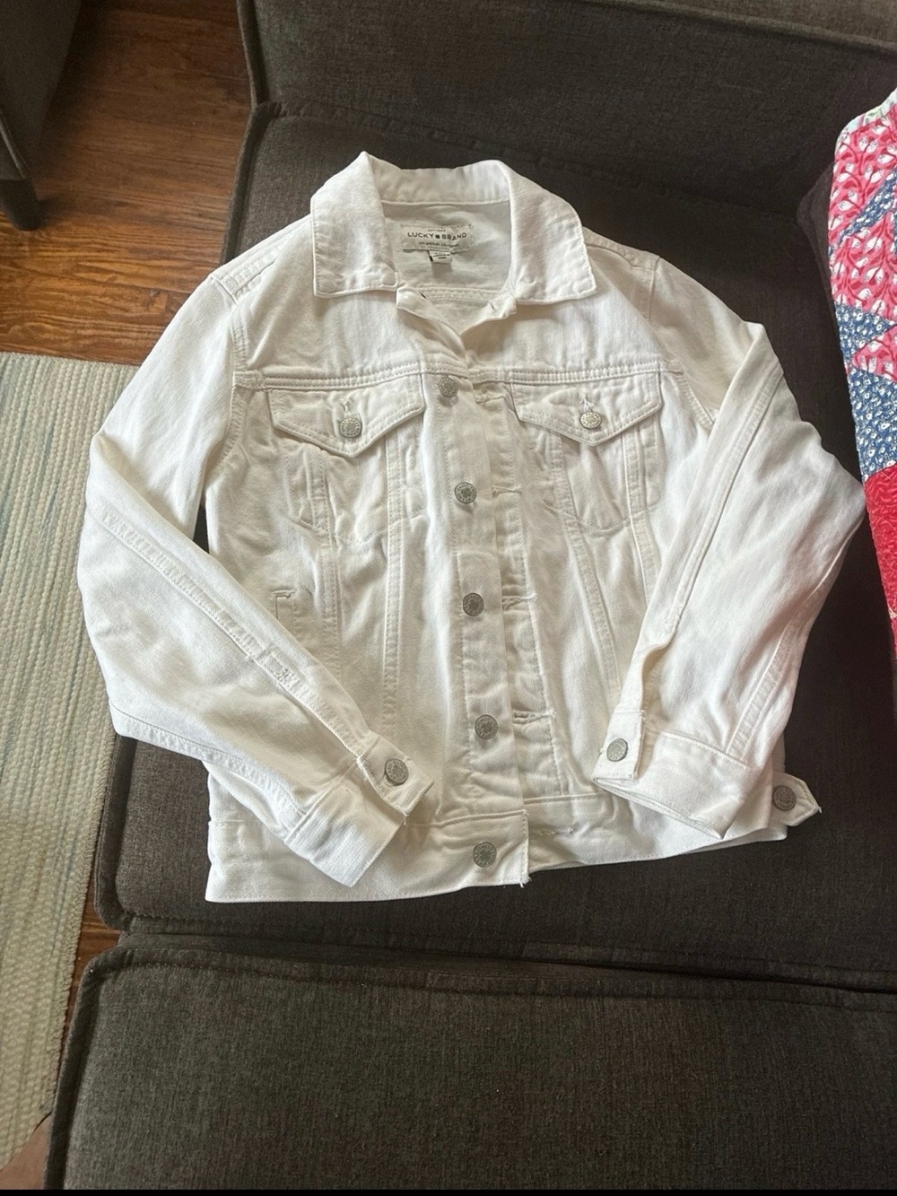 Lucky Brand White Denim Jacket S
